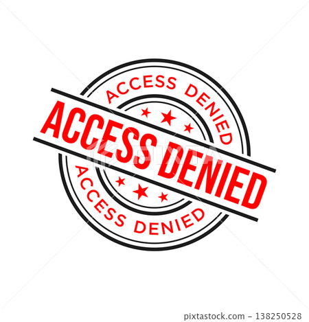 Access Denied Letter Rubber Stamp Vector Design Template Access Denied Letter Rubber Stamp Vector Design Template 138250528