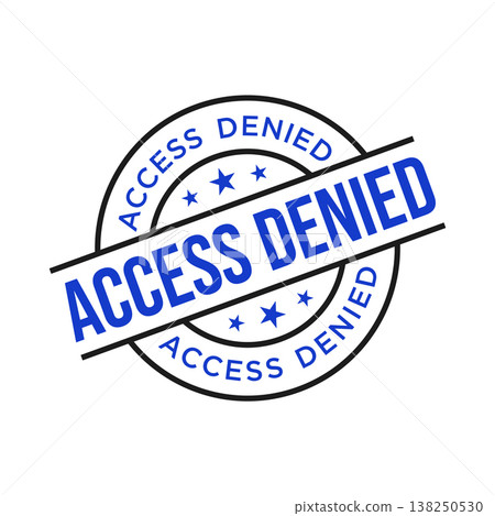 Access Denied Letter Rubber Stamp Vector Design Template Access Denied Letter Rubber Stamp Vector Design Template 138250530