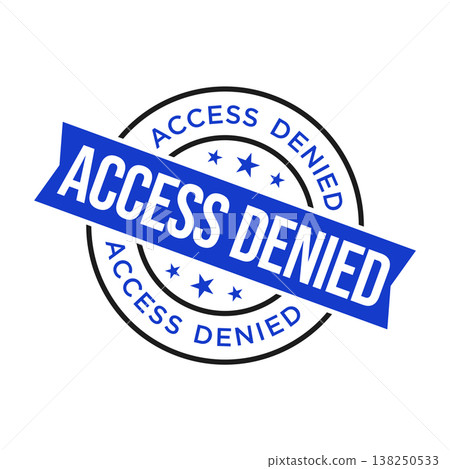 Access Denied Letter Rubber Stamp Vector Design Template 138250533