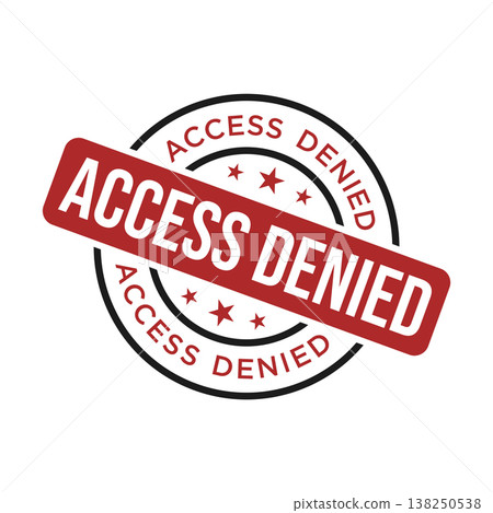 Access Denied Letter Rubber Stamp Vector Design Template Access Denied Letter Rubber Stamp Vector Design Template 138250538