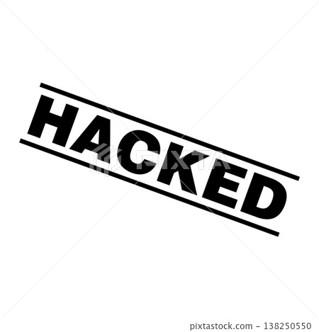 Hacked Letter Rubber Stamp Vector Design Template Hacked Letter Rubber Stamp Vector Design Template 138250550