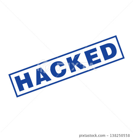 Hacked Letter Rubber Stamp Vector Design Template Hacked Letter Rubber Stamp Vector Design Template 138250558