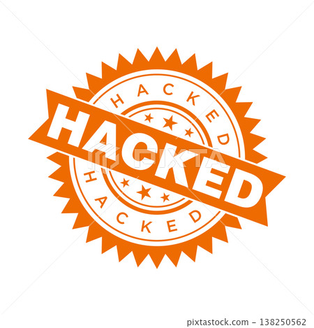 Hacked Letter Rubber Stamp Vector Design Template Hacked Letter Rubber Stamp Vector Design Template 138250562