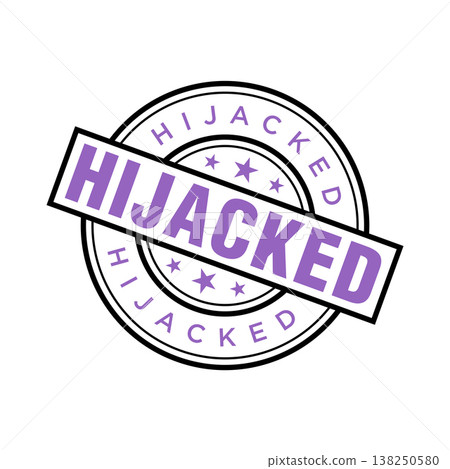 Hijacked Letter Rubber Stamp Vector Design Template Hijacked Letter Rubber Stamp Vector Design Template 138250580