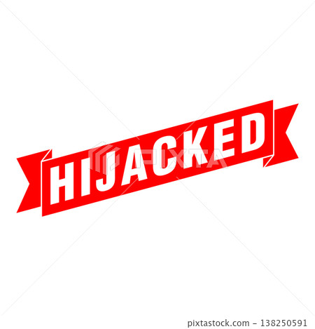Hijacked Letter Rubber Stamp Vector Design Template 138250591