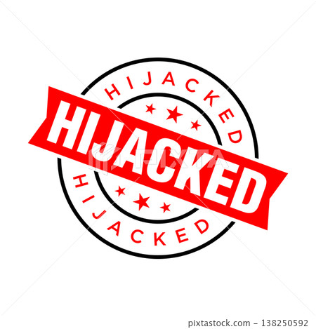Hijacked Letter Rubber Stamp Vector Design Template Hijacked Letter Rubber Stamp Vector Design Template 138250592