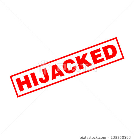 Hijacked Letter Rubber Stamp Vector Design Template 138250593