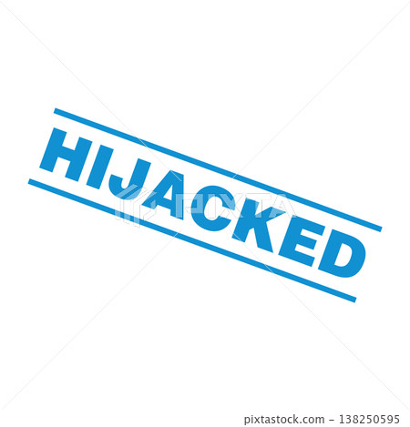 Hijacked Letter Rubber Stamp Vector Design Template 138250595