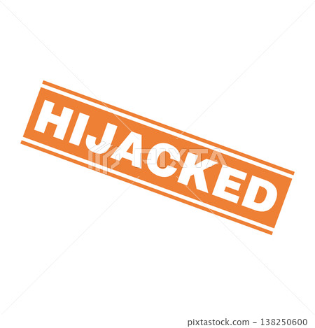 Hijacked Letter Rubber Stamp Vector Design Template 138250600