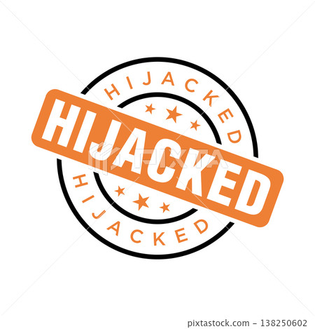 Hijacked Letter Rubber Stamp Vector Design Template 138250602