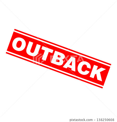 Outback Letter Rubber Stamp Vector Design Template 138250608
