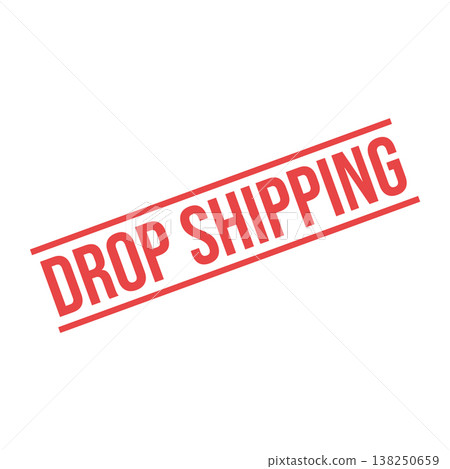 Drop Shipping Letter Rubber Stamp Vector Design Template Drop Shipping Letter Rubber Stamp Vector Design Template 138250659