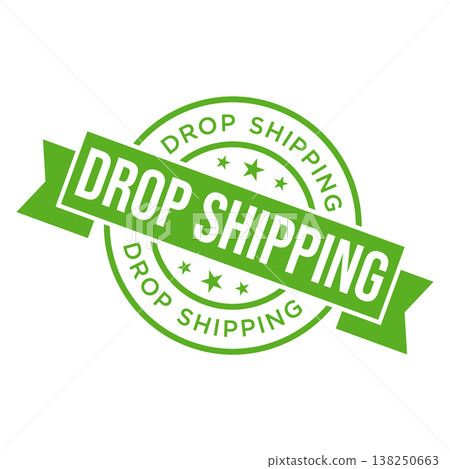 Drop Shipping Letter Rubber Stamp Vector Design Template Drop Shipping Letter Rubber Stamp Vector Design Template 138250663