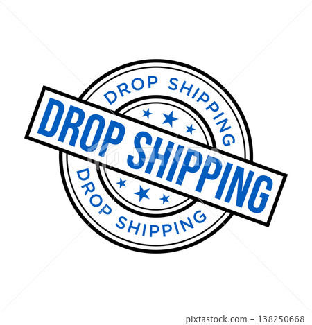 Drop Shipping Letter Rubber Stamp Vector Design Template Drop Shipping Letter Rubber Stamp Vector Design Template 138250668