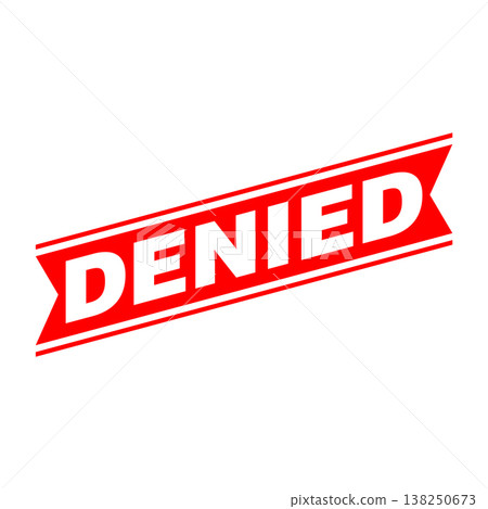 Denied Letter Rubber Stamp Vector Design Template Denied Letter Rubber Stamp Vector Design Template 138250673