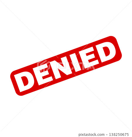 Denied Letter Rubber Stamp Vector Design Template Denied Letter Rubber Stamp Vector Design Template 138250675