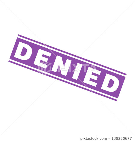 Denied Letter Rubber Stamp Vector Design Template Denied Letter Rubber Stamp Vector Design Template 138250677