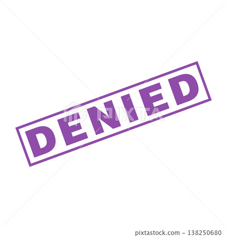 Denied Letter Rubber Stamp Vector Design Template Denied Letter Rubber Stamp Vector Design Template 138250680