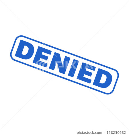 Denied Letter Rubber Stamp Vector Design Template 138250682