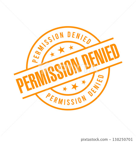 Permission Denied Letter Rubber Stamp Vector Design Template Permission Denied Letter Rubber Stamp Vector Design Template 138250701