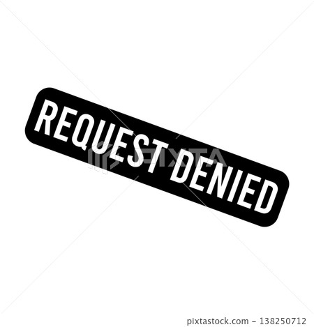 Request Denied Letter Rubber Stamp Vector Design Template 138250712