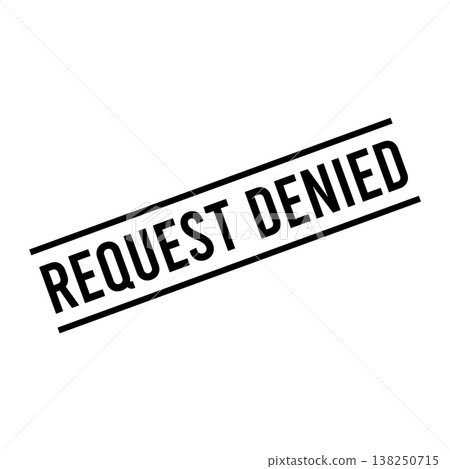 Request Denied Letter Rubber Stamp Vector Design Template 138250715