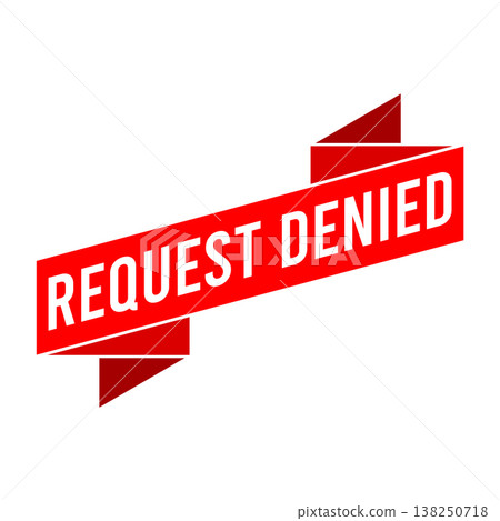 Request Denied Letter Rubber Stamp Vector Design Template 138250718