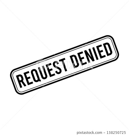 Request Denied Letter Rubber Stamp Vector Design Template 138250725