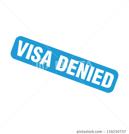 Visa Denied Letter Rubber Stamp Vector Design Template 138250737
