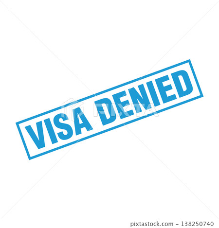 Visa Denied Letter Rubber Stamp Vector Design Template 138250740