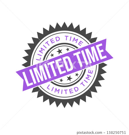 Limited Time Letter Rubber Stamp Vector Design Template 138250751