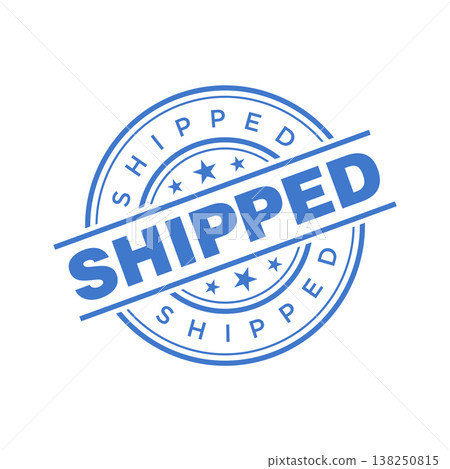 Shipped Letter Rubber Stamp Vector Design Template 138250815