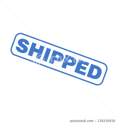 Shipped Letter Rubber Stamp Vector Design Template 138250816