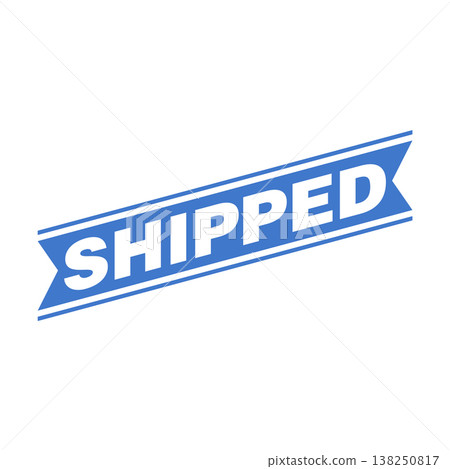 Shipped Letter Rubber Stamp Vector Design Template 138250817