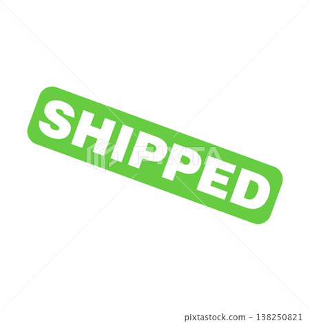 Shipped Letter Rubber Stamp Vector Design Template Shipped Letter Rubber Stamp Vector Design Template 138250821
