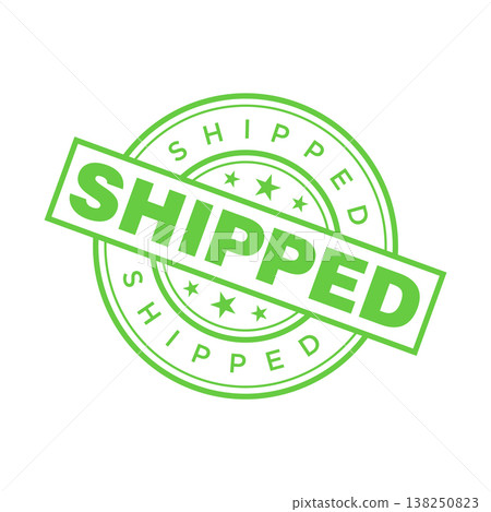Shipped Letter Rubber Stamp Vector Design Template Shipped Letter Rubber Stamp Vector Design Template 138250823