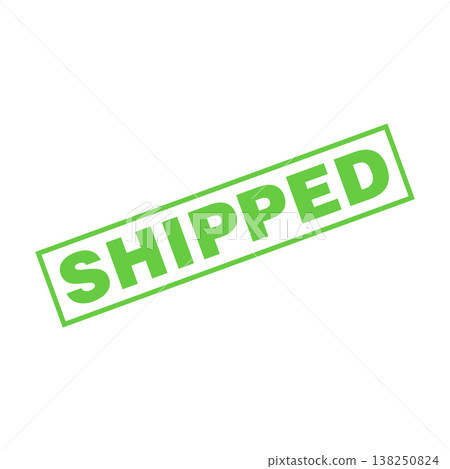 Shipped Letter Rubber Stamp Vector Design Template Shipped Letter Rubber Stamp Vector Design Template 138250824