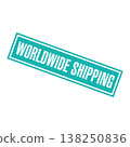 Worldwide Shipping Letter Rubber Stamp Vector Design Template 138250836