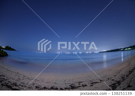 A quiet night view of the sea illuminated by moonlight 1 A quiet night view of the sea illuminated by moonlight 1 138251139