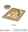 Crispy tempura assortment with tempura dipping sauce | Shrimp and vegetable Japanese cuisine 138251268