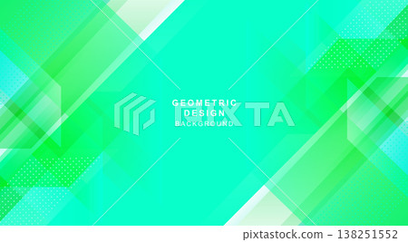 A green geometric background material combining diagonal lines and dots. 138251552