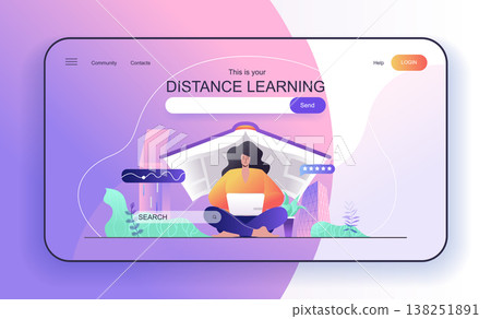 This is your Distance Learning concept for landing page This is your Distance Learning concept for landing page 138251891
