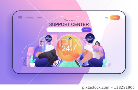 This is your Support Center concept for landing page This is your Support Center concept for landing page 138251905