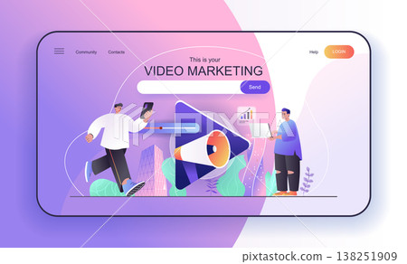 This is your Video Marketing concept for landing page This is your Video Marketing concept for landing page 138251909