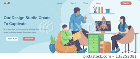 Our Design Studio Create To Captivate web banner concept Our Design Studio Create To Captivate web banner concept 138252081
