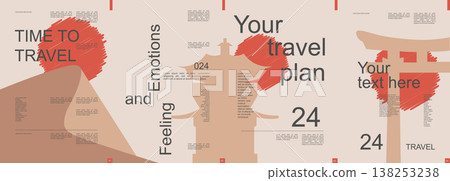 Travel modern banner with trendy minimalist typography design. Poster templates with china architecture and worldwide landmarks and text elements for vacation tour and travelling. Vector illustration. Travel modern banner with trendy minimalist typography design. Poster templates with china architecture and worldwide landmarks and text elements for vacation tour and travelling. Vector illustration. 138253238