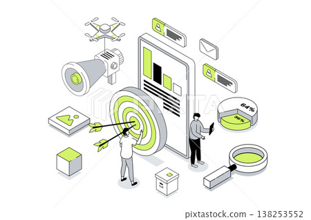Target Audience Isometric Concept Target Audience Isometric Concept 138253552