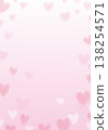 Hand-drawn background illustration with a heart pattern (pink, vertical) 138254571
