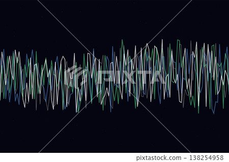 Cyan White Digital Sound Wave Background 138254958