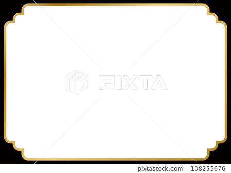 A luxurious gold arabesque decorative frame. A luxurious gold arabesque decorative frame. 138255676